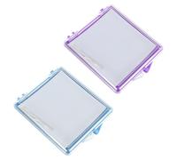 WOFASHPURET Caja Magnética para Guardar Alfileres y Agujas, 2 Piezas (azul y Morado), Organizador Cuadrado Compacto para Costura, Porta Pines Resistente y Portátil para Manualidades y Hogar