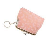 WOFASHPURET Cartera De Monedas Transparente para Claves y Tarjetas Bolsa De Almacenamiento Monedero para Estudiantes Diseño De Leopardo
