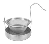 WOFASHPURET Colador de Té de Acero Inoxidable 304 con Base Soporte, Filtro Multiusos para Infusiones de Hojas Sueltas, Accesorio para Preparar Té y Tisanas en Hogar y Cocina
