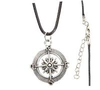 WOFASHPURET Collar De Brújula Para Hombre Diseño Geométrico Moderno Cadena De Dorada Joyería Colgante De Brújula Para Obsequio