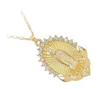 WOFASHPURET Collar Religioso De Santa María Colgante De Circonitas Para Mujer Joyería Elegante y