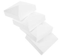 WOFASHPURET Cubiertas para Postes de Cerca de Pvc 4 Pulgadas, Tapas Piramidales Resistentes Intemperie para Exteriores, Paquete de 4 Unidades, Protección para Postes de Valla, Remates