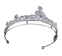 WOFASHPURET de Novia con Pedrería Diadema Princesa Elegante para Boda y Fiesta Accesorio de Tocado para Mujer Adulta Diseño Cómodo para Ocasiones Formales