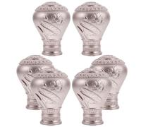 WOFASHPURET de Remates Decorativos Finales Elegantes y Modernos Protección contra Suciedad 6 Piezas para Varillas de 26-28mm y Ajuste Seguro para Barras de Cortina de Acrílico para Ventanas