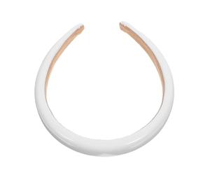 WOFASHPURET Diadema de Cuero Brillante de Ala Ancha Bandas Cabello Antideslizantes de Color Sólido Aro Cabello de Cuero Pu para Mujer para Ocasiones Formales