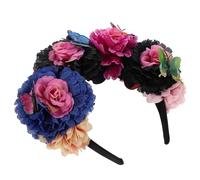 WOFASHPURET Diadema De Flores Para El Día De Los Muertos Accesorio Único Para El Cabello Para Festivales Mexicanos.