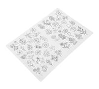 WOFASHPURET Estabilizador de Bordado Soluble en Agua Fría Lámina Adhesiva Patrón Preimpreso para Coser a Mano y Máquina, Herramienta DIY para Tejidos, Reparación y Decoración Textil (patrón