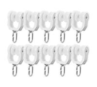 WOFASHPURET Ganchos Deslizantes para Cortinas 10 Piezas de Aleación Resistentes Corrosión para Riel de Ventana y Cortinas de Doble Carril