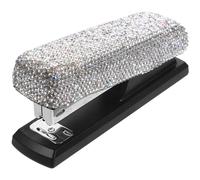 WOFASHPURET Grapadora De Oficina Escritorio, Brillante Grapadora Incluye 1000 Grapas, Diamantes De ImitacióN Grapadora, 4.72x2.28x1in Grapadora Multifuncional De Gran Capacidad