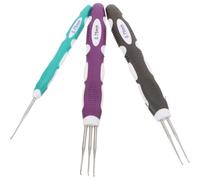 WOFASHPURET Juego de 3 Agujas de Crochet para Rastas de 0,75 Mm, Mango Ergonómico, Aguja para Trenzas y Accesorios Cabello, Herramienta Multifuncional para Tejido y Peinado Artesanal