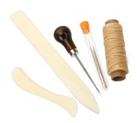 WOFASHPURET Kit de Encuadernación de Cuero 107 Piezas para Manualidades Diy, Herramientas Profesionales de Costura Manual Agujas de Varios Tamaños, Punzón y Accesorios para Reparación