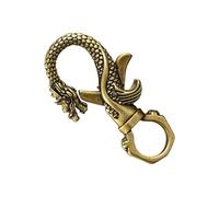 WOFASHPURET Llavero de Latón Diseño de Dragón y Fénix, Cierre Giratorio Gatillo, Colgante Metálico Artesanal de 1 Pieza para Llaves, Accesorio Creativo y Resistente para Uso Diario