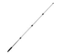 WOFASHPURET Mango Telescópico De Fregona y Palo Extensible De Acero Inoxidable 4 Secciones Negro Adaptador Roscado Compatible Limpieza Del Hogar y Canalones Desmontable