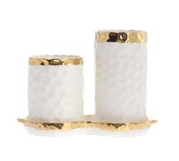 WOFASHPURET Organizador de Cocina de Cerámica Blanco, Porta Palillos Drenaje Doble, Multiusos para Utensilios, Caja para Cubiertos y Almacenamiento en Encimera, Diseño Práctico para Secado