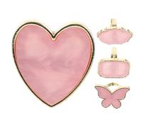 WOFASHPURET Paletas para Uñas Anillo 4 Piezas Tamaño Medio Diseño en Forma de Concha Soporte para Esmalte Herramientas para Decoración de Uñas Uso Profesional y Artístico