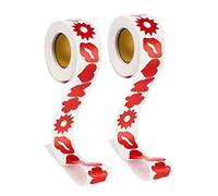 WOFASHPURET Pegatinas Autoadhesivas 2 Rollos de Papel Rojo Resistentes al Desgaste para Cuerpo para Tomar el Sol Ideales para Decorar Diarios y Postales