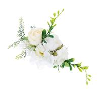 WOFASHPURET Peine para Mujer con Flor Artificial de Rosa Accesorio de Pelo Ligero y Duradero Peine Decorativo Lateral para Bodas y Diario Compacto y Seguro