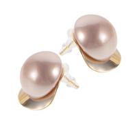 WOFASHPURET Pendientes de Perlas de Imitación Disco Redondo de Metal Pendientes de Botón Bohemios para Mujeres y Niñas Joyería de Moda para Uso Diario