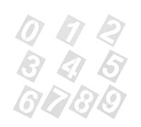 WOFASHPURET Plantillas Reutilizables para Números Grandes 10 Piezas 23x19 Cm para Pintar Dirección en Buzones y Letreros, Resistentes al Clima, Ideales para Estarcido y