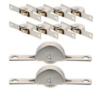 WOFASHPURET Rodamientos Silenciosos Metálicos para Puertas Corredizas de Armario 10 Piezas Ruedas Duraderas para Ventanas y Muebles Uso Doméstico
