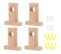 WOFASHPURET Soportes para Barra de Cortina de Pared 4 Piezas Soporte para Barra de Cortina Central de 2.5 Cm y 3 Cm Accesorio Resistente en Sala Dormitorio y Oficina