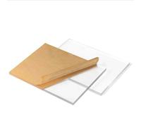 WOFDALY Lámina Acrílica Transparente 2mm Panel Plástico para Exhibición Tienda Portamenús Protección Oficina Manualidades Corte Láser Proyectos,300mmx300mmx2mm(2pcs)
