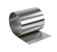 WOFDALY Rollo De Lámina De Acero Inoxidable 304 De 1 M Lámina Fina para Manualidades, Equipos Electrónicos, Tono Plateado,0.1 * 200mm