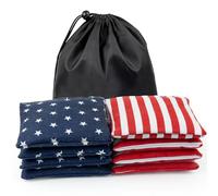 WOFEU 8Pz Cornhole Bolsas Frijoles,12x12cm Bean Bags,Juego Lanzamiento para Aire Libre Mini Cornhole Bolsas de Frijoles para lanzar Deportes al Aire Libre Juegos Familiares Juguetes para Adulta