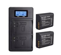 WOFMCKXU Cargador de batería for cámara LP-E10 LPE10 LP E10, Compatible con Canon EOS 1100D, 1200D, 1300D, 2000D, 4000D, Rebel T3, T5, T6, Kiss X50, X70, batería E10.(2PCS Battery and Charger)