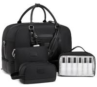 Wogarl Bolsas de fin de semana para mujer, bolsa grande de lona para la noche, bolsas de viaje de viaje, bolsa de fin de semana con compartimento para zapatos para viajes, vuelo nocturno, uso diario,