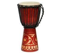 Wogeka - 40 cm Djembe - Bongo con tallado patrón tallado como idea de regalo África Style tambor 14