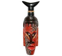 Wogeka - Máscara de pared Batik Ethno de 50 cm - estilo africano de madera como idea de regalo para la decoración de cumpleaños de Navidad - Talla hecha a mano de Bali BATIK08