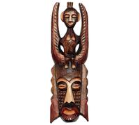 Wogeka - Máscara de pared de 50 cm de ídolos étnicos - hecha a mano de madera tallada África máscara 30