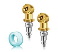 Wogomz 2 portabrocas de aire de bola, portabrocas de aire de bola cerrada con enchufe rápido estándar NPT de 1/4 pulgadas, herramienta de conexión de manguera de boquilla de aire portátil para