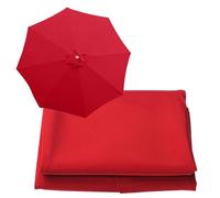 WOGTITYI Toldo de repuesto para sombrilla de jardín de 6.5 pies, 9 pies, 10 pies, paño de repuesto para sombrilla de jardín, cubierta de tela de 6 varillas/8 varillas, protección UV 30+, rosso,