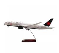 WOGYOZKA Modelo De Avión B787 Canadá con Librea Negra, Ruedas Y Luces Realistas. Este Exhibición Estática 47 Cm Es Imprescindible For Coleccionistas Entusiastas La Aviación(Upgrade)