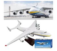 WOGYOZKA Modelo de avión de Ucrania ANTONOV AN-225 a escala 1/200 de 16.5 pulgadas, modelo de avión de transporte fundido a presión, ABS + modelo de avión de resina para colección o regalo, modelo de