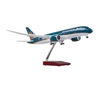 WOGYOZKA Modelo De Avión Vietnam Airlines B787 Airways 1:130 Resina ABS Estático 18.6" Rueda Aerolínea Plástico Fundido A Presión con Luz(Normal)