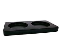 WOHENI Bandeja para molino de sal y pimienta, madera, rectangular, negro, clásico