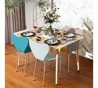 Wohenster 4 Sillas de Comedor Estilo Nórdico Sillas Modernas Silla Comedor con Respaldo de Plástico y Patas Metálicas, Muebles para Cocina Salón Restaurante Sala de Estar, Silla Ocios Mezcladas