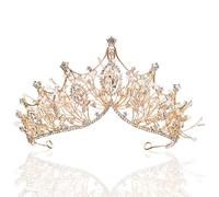 Wohlstand Corona de Tiara de Cristal,Tiara de Boda Novia Tiara de Princesa del Diamante Fiesta Boda Nupcial Tiara Corona, para Mujeres Niñas Desfile Nupcial Boda Baile Fiesta de Cumpleaños