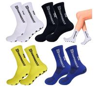 wohn&lebe 4 Pares Calcetines de Fútbol, Calcetines Antideslizantes Futbol Grip Socks, Calcetines Deportivos para Correr Al Aire Libre, Medias Antideslizantes Futbol para Fútbol Baloncesto Ciclismo