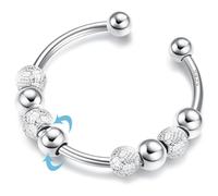 wohn&lebe Anillo Antiestres Mujer Anillo Antiestres de Ley 925 Mujer,Anillo Plata De Ley 925 Mujer,Anillos Antiestres Spinner Anillo Antiestres Abierto Anillo Ansiedad Anillos Para Ansiedad para Niñas