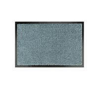 WohnDirect - Felpudo antideslizante y lavable, para interior, con borde, apto para calefacción por suelo radiante, para el área de entrada, Es posible que haya variaciones de color debido a las diferentes calibraciones de los monitores. Es posible que haya variaciones en la medida: en el proceso de fabricación, la parte inferior antideslizante y el termoplástico. En este proceso puede haber cambios en las medidas debido a las fluctuaciones de temperatura y humedad. Tales variaciones son estándar y en el caso normal sólo una pequeña desviación del 3-4%., gris, 40 x 60 cm