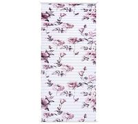 Wohnidee Estor plisado Rose para instalación en el cristal, Cortina plisada opaca, Incluye 4 soportes de montaje y 2 manillas de accionamiento, Blanco/Rosa, 60 x 130 cm (AnxAl)