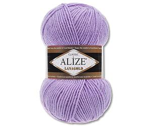 Wohnkult Alize Lanagold Premium 51 - Ovillo de lana (100 g), color morado
