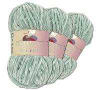 Wohnkult Himalaya 90051 - 3 ovillos de 100 g de lana de delfín aterciopelada, 40 colores a elegir, chenilla, lana para tejer, felpilla, lana de felpilla, brillante, accesorio para ropa, mantas (90051)
