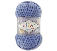 Wohnkult Lana Alize Velluto de 100 g en 30 a elegir (374 | Denim)