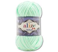 Wohnkult Lana Alize Velluto de 100 g en 30 opciones (464 | verde claro)