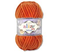 Wohnkult Lana Alize Velluto de 100 g en 30 selecciones (06 | naranja)
